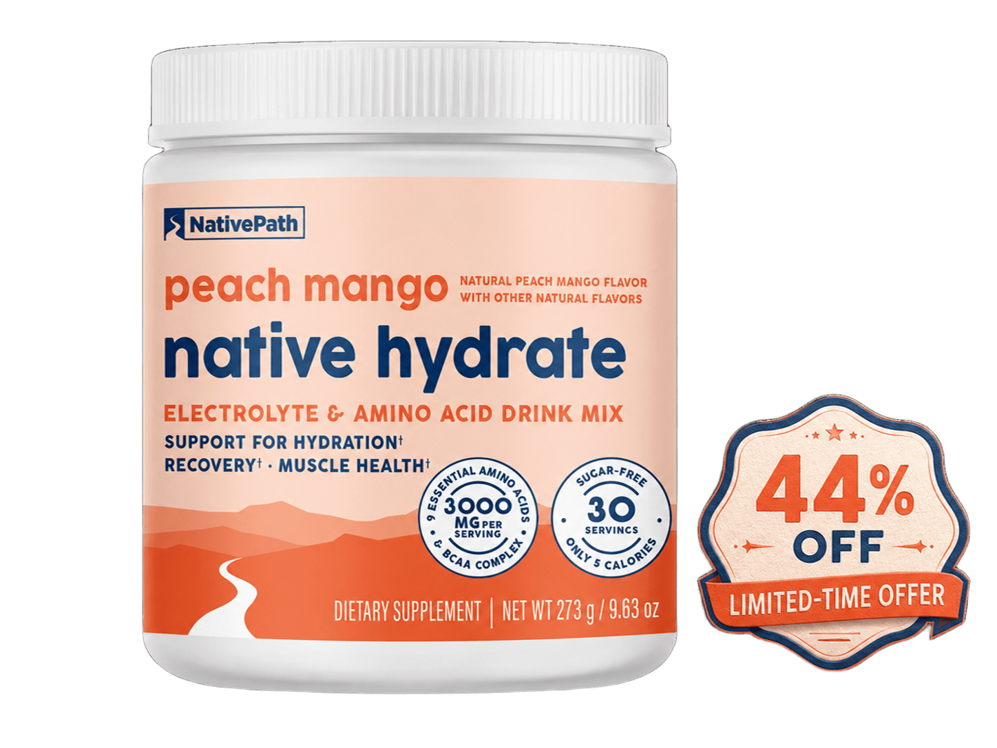 Native Hydrate with 44% off badge